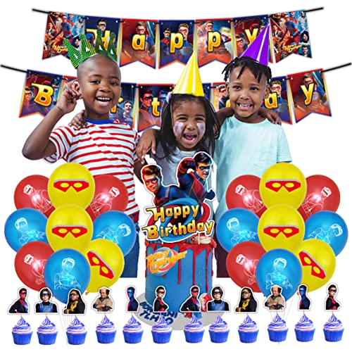 Deco Fiesta Cumpleaños Henry Danger Cumpleaños Globos Decoracion Henry Danger Pancartas de Feliz Cumpleaños Henry Danger Adornos Pastel Cumpleaños Henry Danger Decoración Cumpleaños