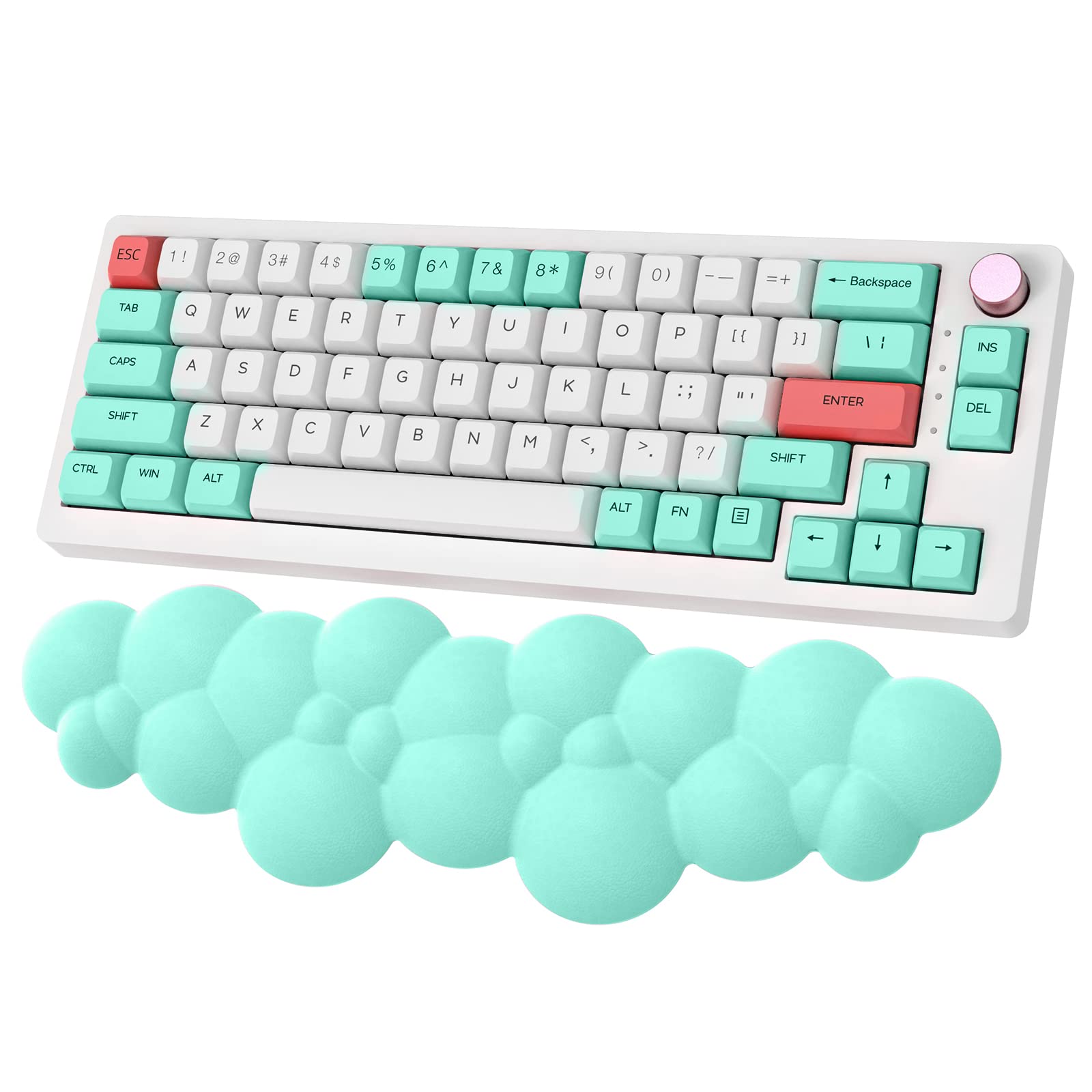 MANBASNAKE Keyboard Wrist Rest Memory Foam Wrist Pad Smooth Fiber Hand Rest for TKL Keyboard Ergonomic Nonslip Comfortable