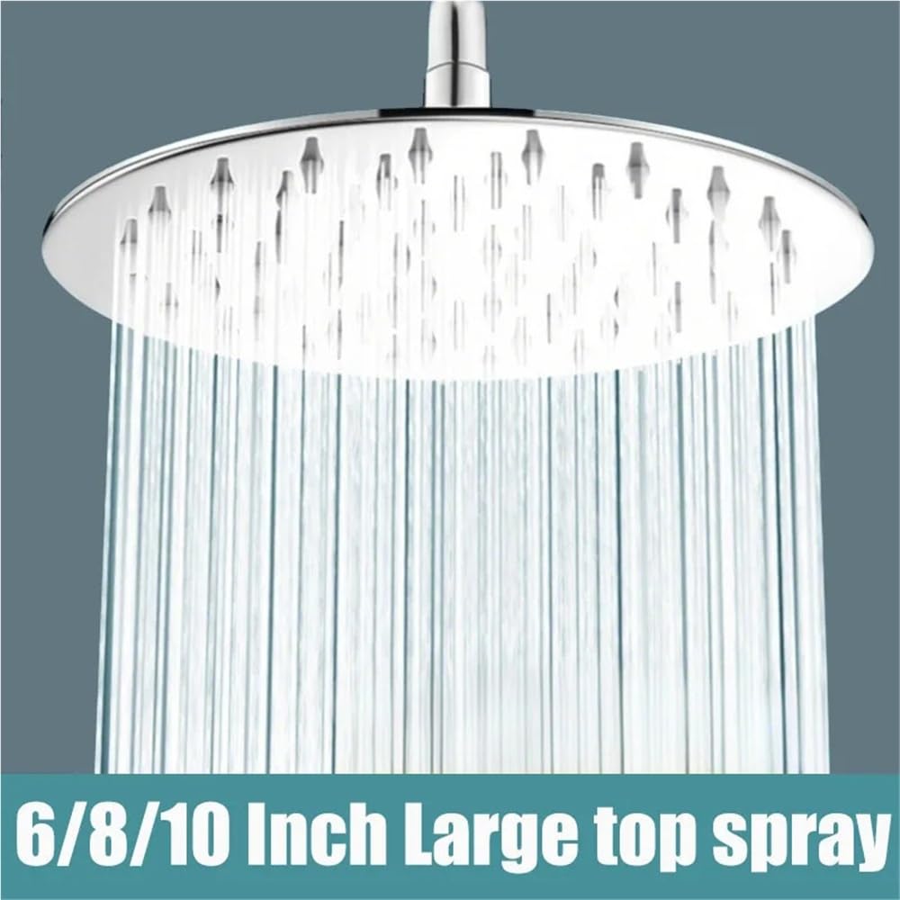 Cabezal de ducha de lluvia ultrafino de acero inoxidable de 8 pulgadas, diseño cuadrado, cabezal de ducha de cascada para una experiencia de baño lujosa, cabezal de ducha de lluvia moderno
