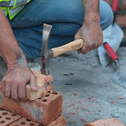Miniatura 2 de Goldblatt - Martillo de ladrillo GOLDBLATT G06993, martillo de mampostería de albañilería de 20 onzas, mango de madera de nogal de 12 pulgadas
