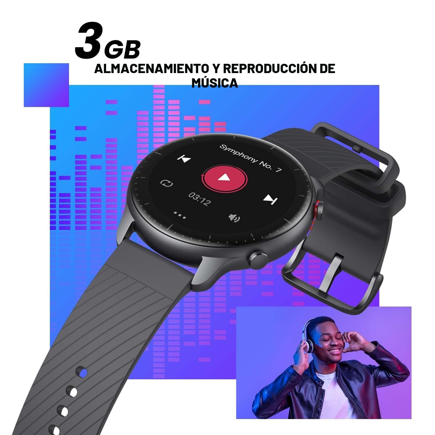 [2022 New versión] Amazfit GTR 2 Smartwatch con Llamada Bluetooth 90 + Modos Deportivos Rastreador de Actividad Frecuencia Cardíaca Monitor SpO2 Almacenamiento de Música 3 GB Alexa Incorporado