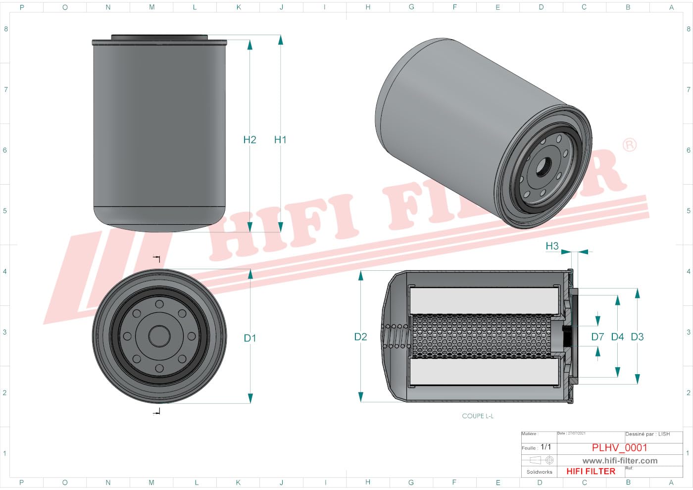 HIFI FILTER Hydraulikfilter SH 76855