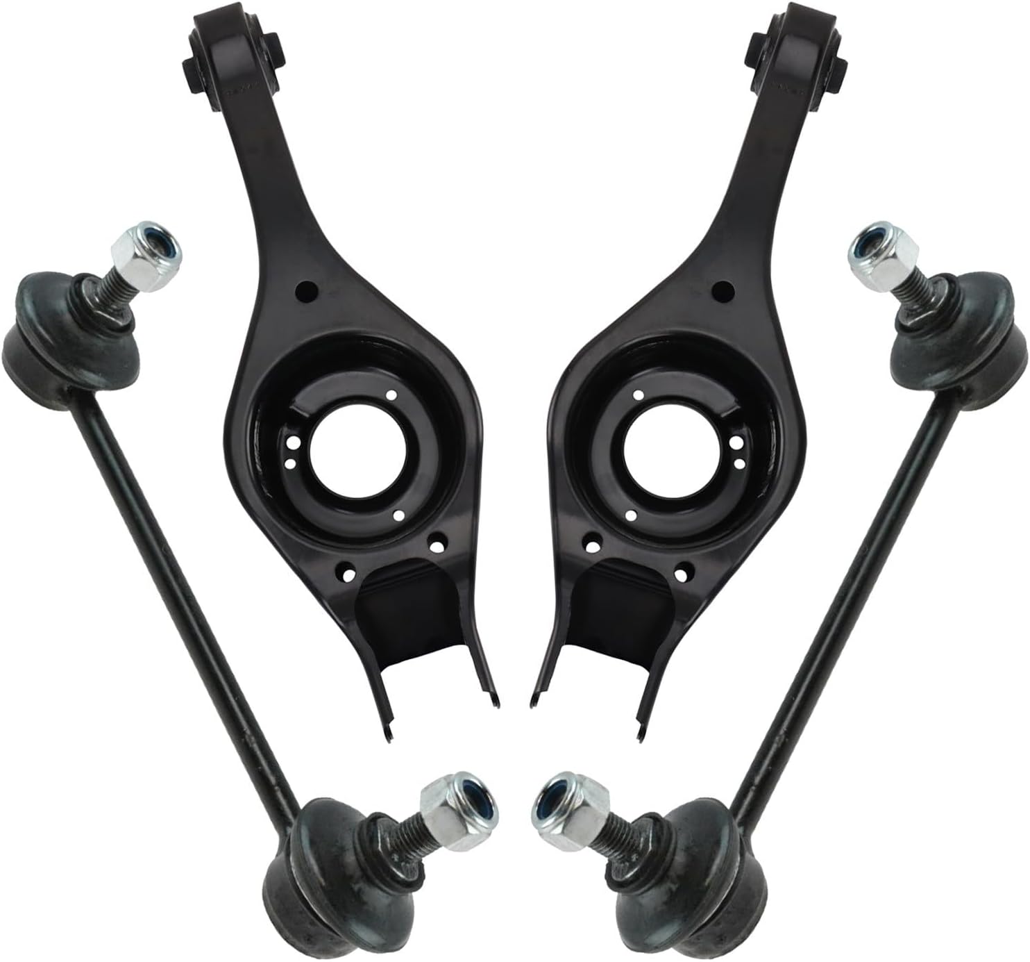 TRQ Rear Suspension Kit Control Arm Sway Bar Stabilizer Link Compatible with 2007-2012 Hyundai Elantra