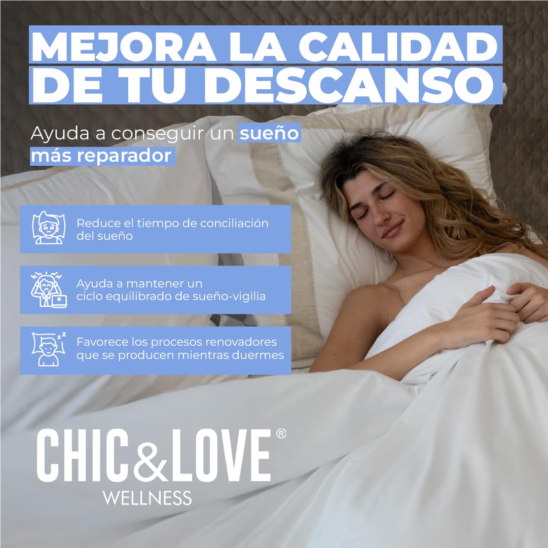 Melatonina Gominolas para Dormir con Vitamina B6 – Sabor Fresa Ingredientes Naturales Veganas Sin Gluten – Ayudan a Conciliar Sueño Bienestar 60 unidades – CHIC & LOVE