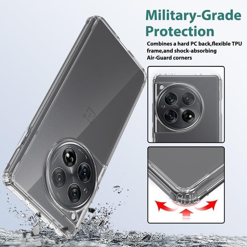 Image of Case Creation New Realme 12 Pro+ Premium Imported 0.3mm Crystal Clear Totu Silicone Transparent Flexible Soft Corner Protection with TPU Slim Back Case Color Cover for Oppo Realme 12 Pro+
