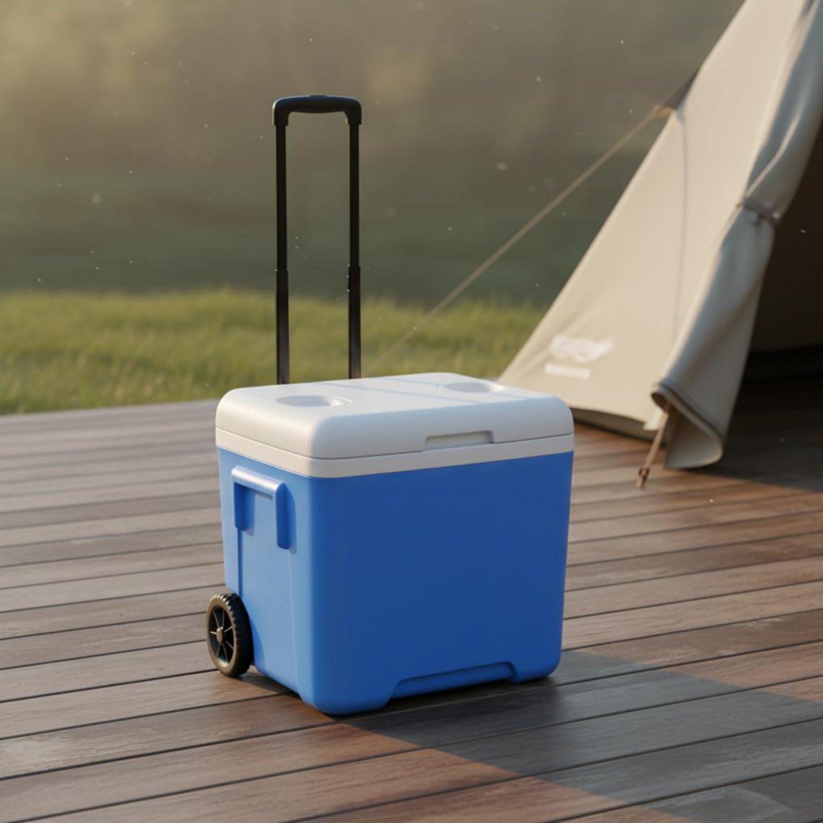 Roller Carrello Frigo Portatile Borsa Termica Ghiacciaia Isolata con Schiuma PU Spessa E Materiale per Uso Alimentare Struttura Durevole Adatto a