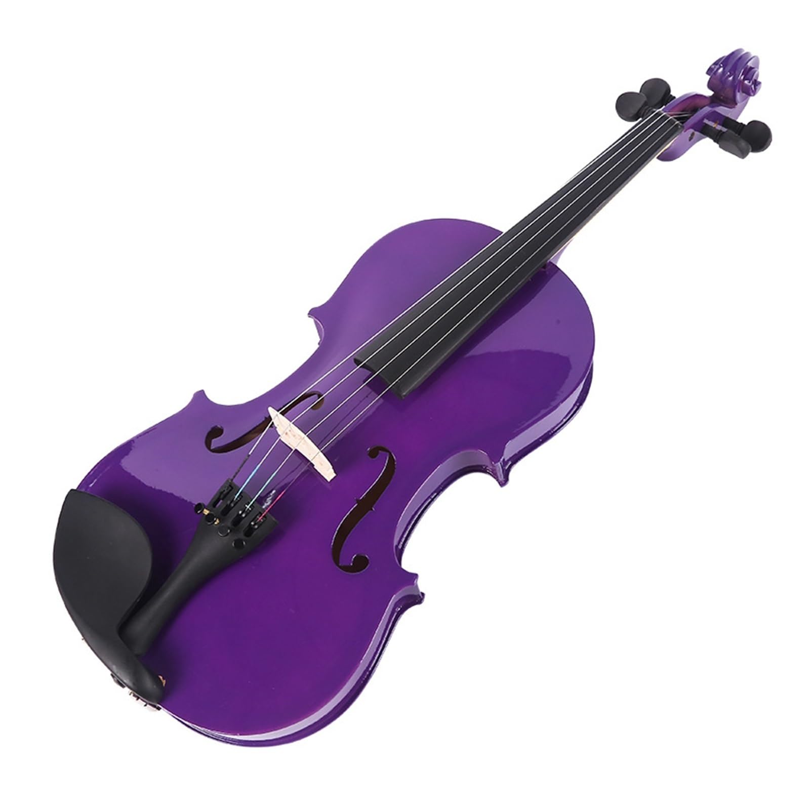 Skrzypce Drewniane Fioletowe Sklejka Początkujący Ćwiczenia 4/4 Instrument Strunowy Instrumenty Strunowe Skrzypcowe