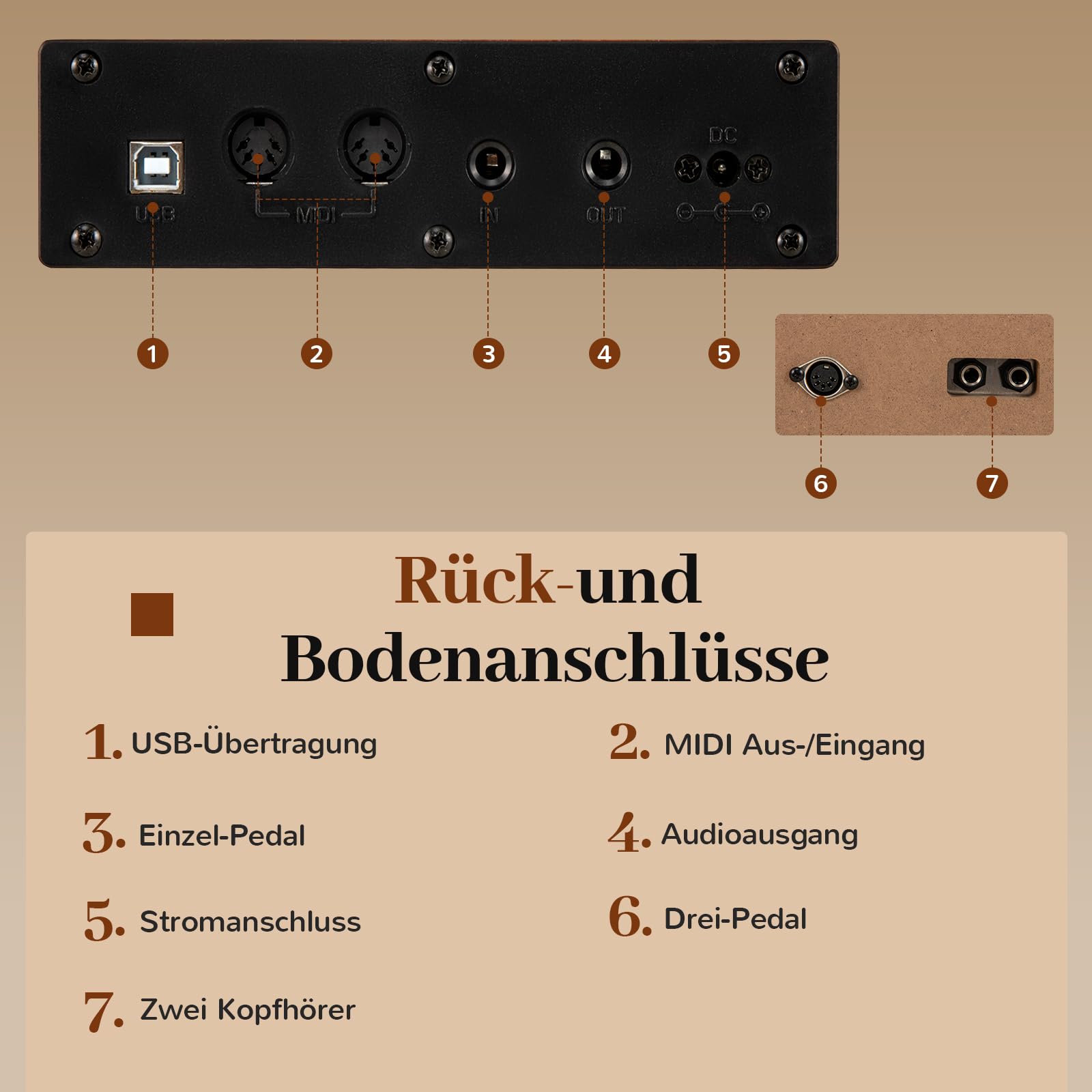 COSTWAY 88 Tasten Digital Piano, Vollgewichtetes Klavier mit Hammermechanik, Keyboard Piano mit Push-Pull-Schublade, Dreifachpedal, MIDI-USB, 800 Töne & 600 Rhythmen, E-Piano für Anfänger