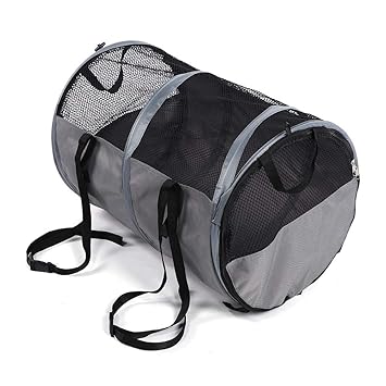 Collapsible Portable Cat Carrier Bag Travel Carrier Bag Pet Carrier Bag, Pet Bag, for Small Dogs for Cats(Grey, S)