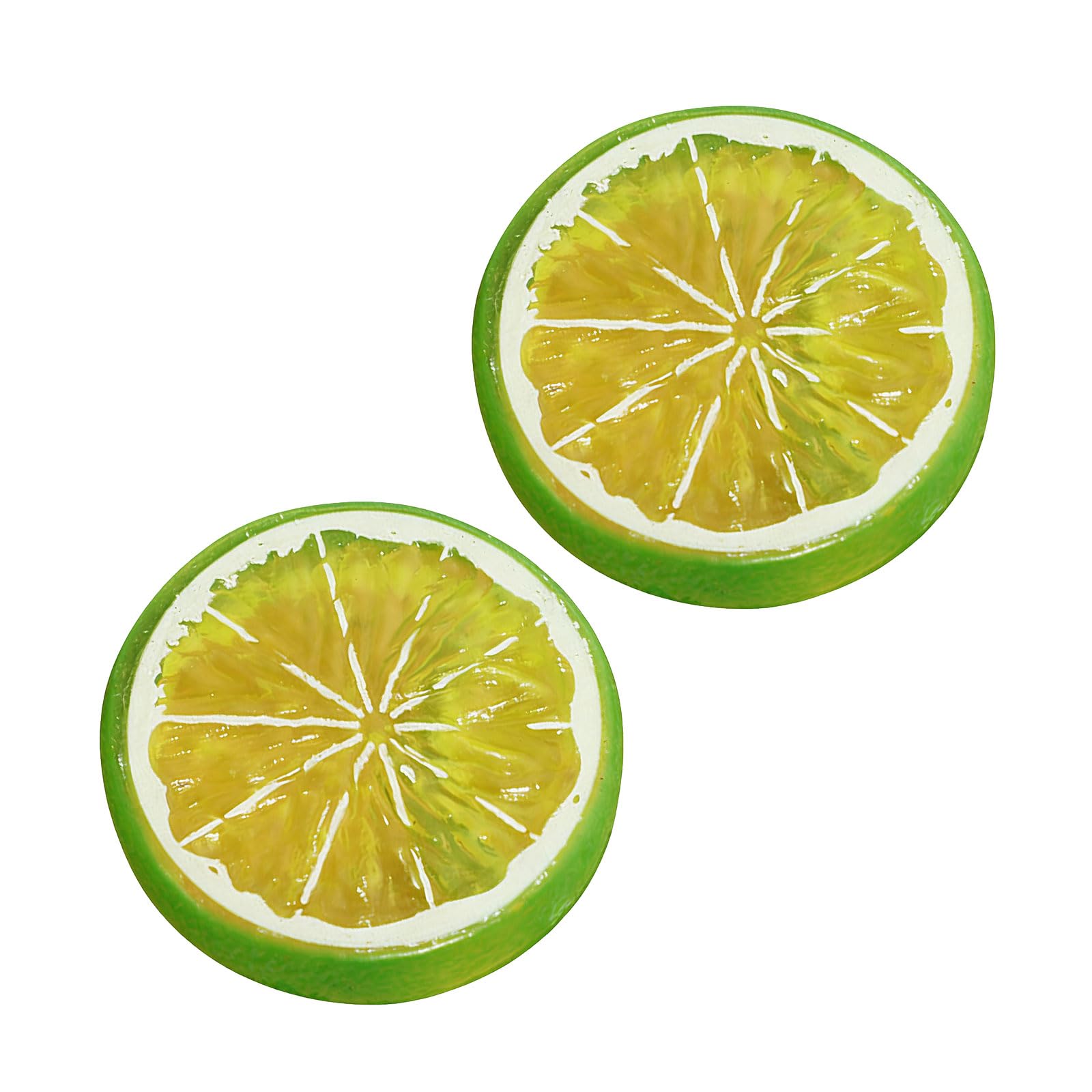 Msioytog Artificial Lemon Slices Replicas for Restaurant Decoration and Creative Styling Accessories Realistic Lemon Decoration