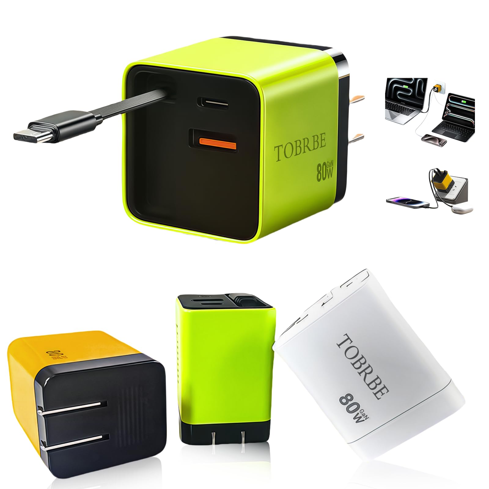 WoTeReVo 80W GaN with Retractable Cable