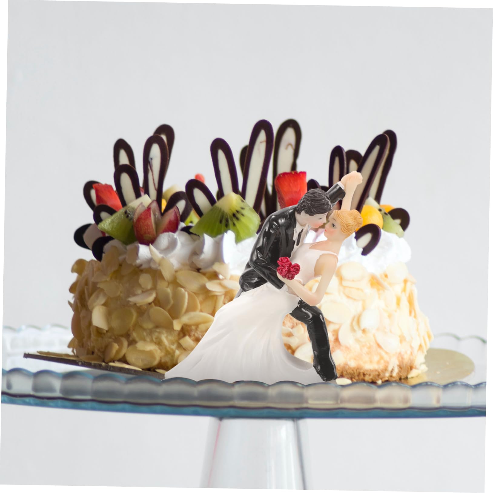 TOYANDONA 2 Hochzeitstorte Dekoration Bräute für Kuchen Dekorationen Braut- Tortenaufsatz Hochzeit Hochzeitstorte Topper Braut und Bräutigam Hochzeitstortedekor Harz
