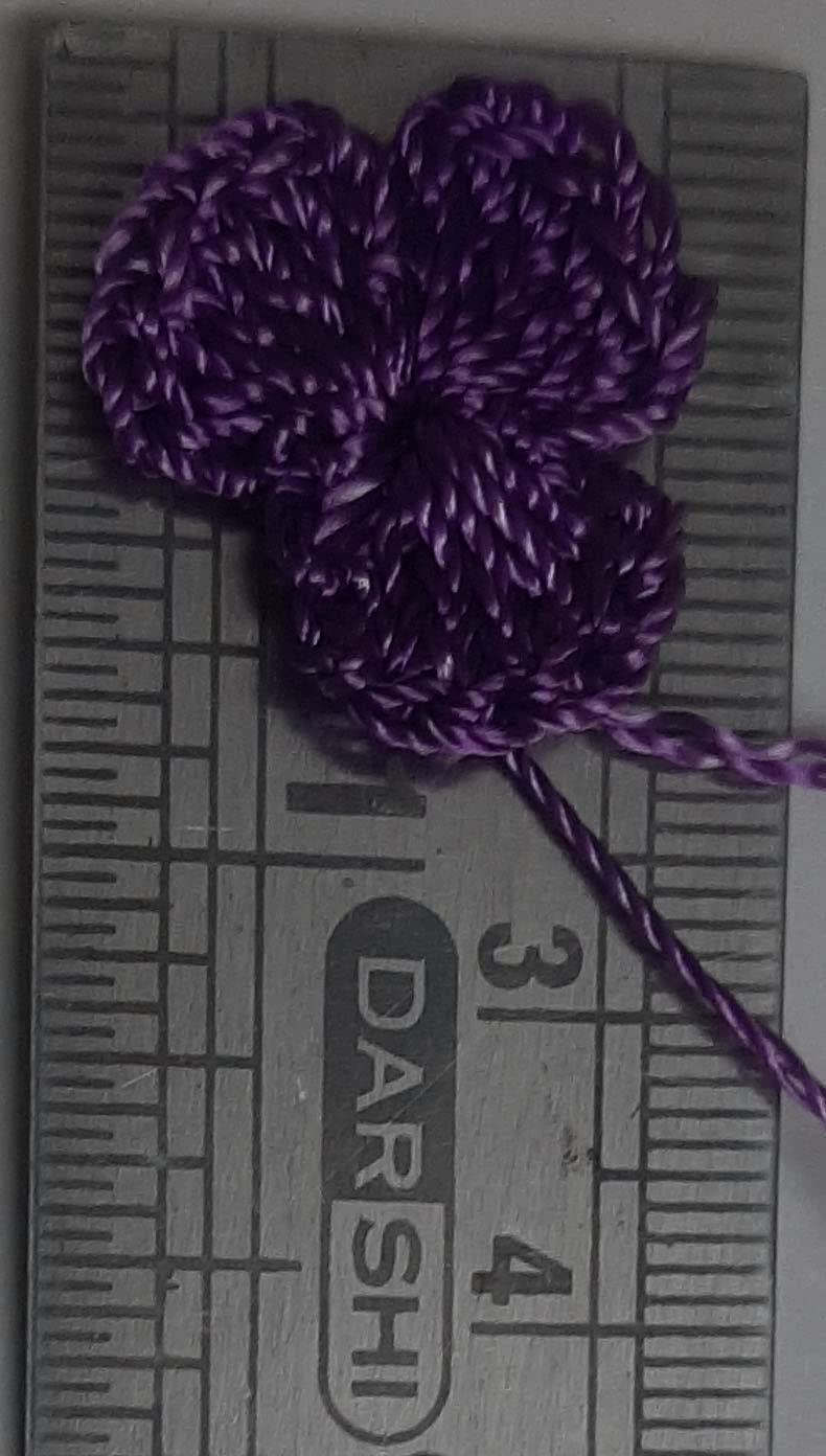 Crochet Mini Flower (Purple) 2