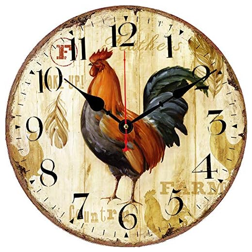 Kitchen Wall Clocks Home Decorative Animal Wall Clock,14 Inch Silent Non Ticking Quartz Battery