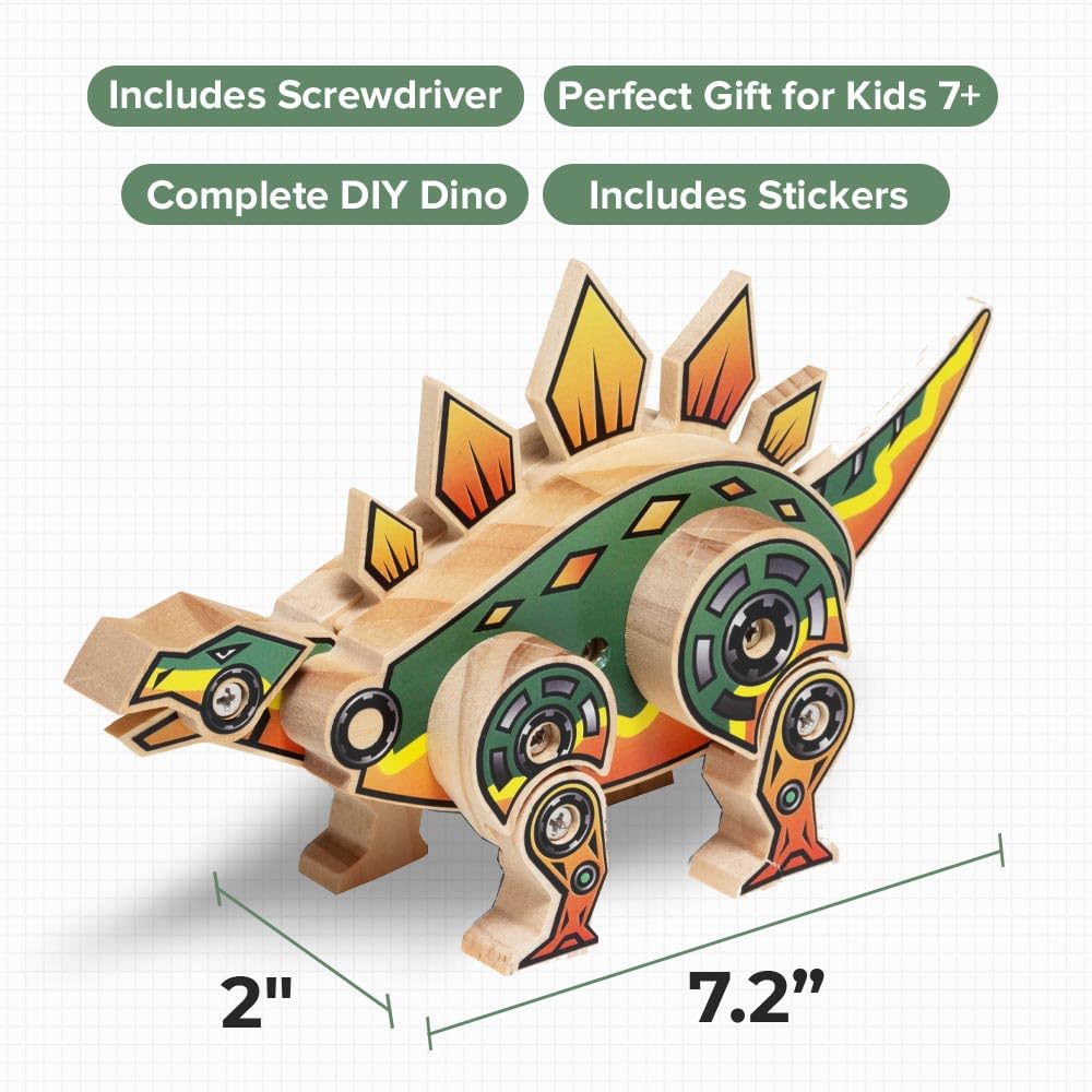 DIY Wooden Dinosaur Kit for Kids - Build Your Own! -5