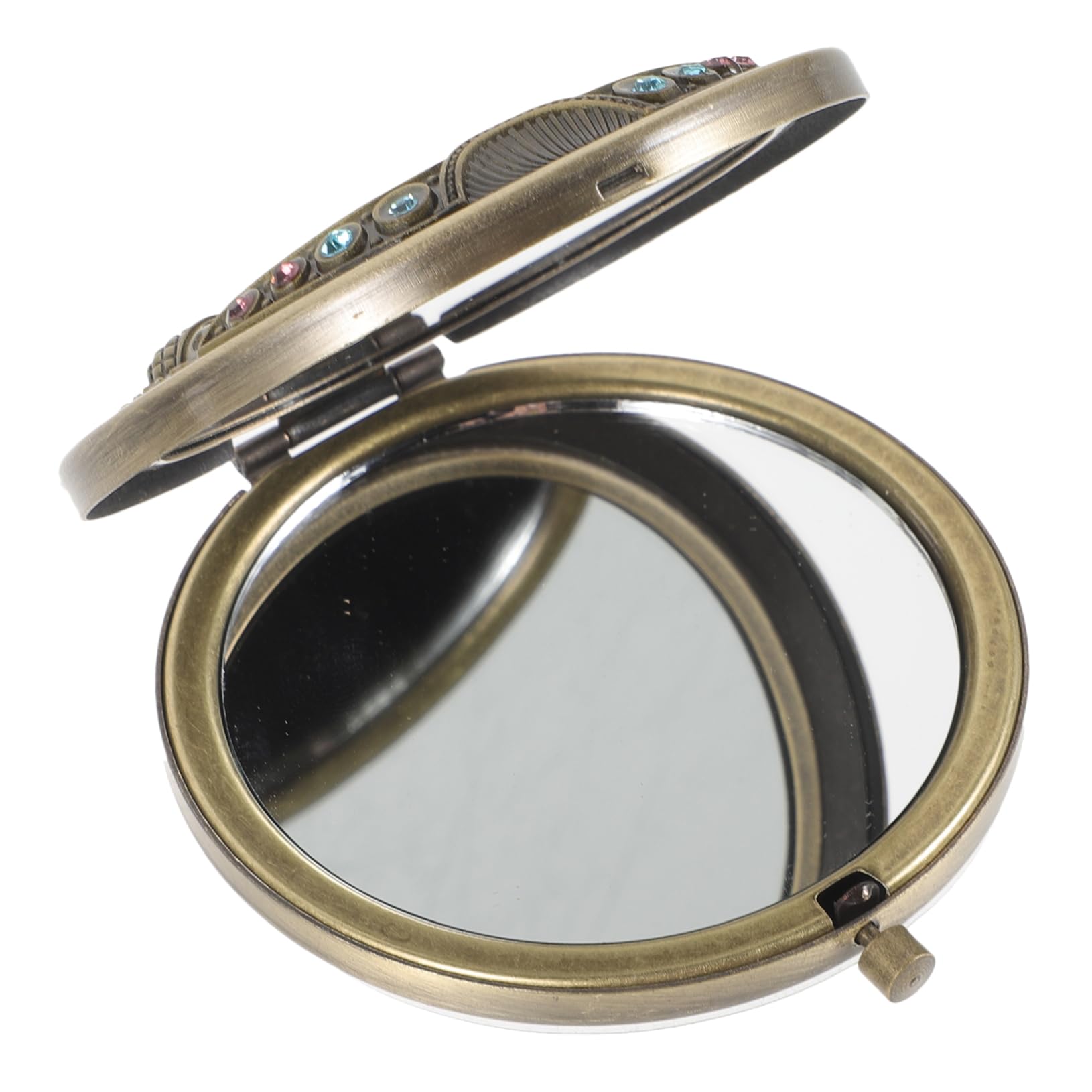 minkissy 4stücke Handspiegel Retro Klappspiegel Kompakter Kosmetikspiegel Für Doppelseitiger Schminkspiegel Mit Hochauflösender Für Und Make-up-
