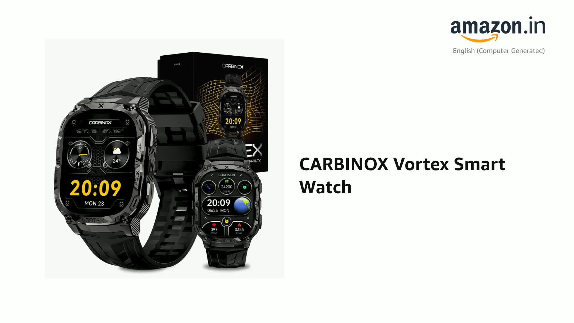 ストーンウォーマー CML652 CARBINOX Vortex Smart Watch (Answer/Make Calls), Rugged Fitness