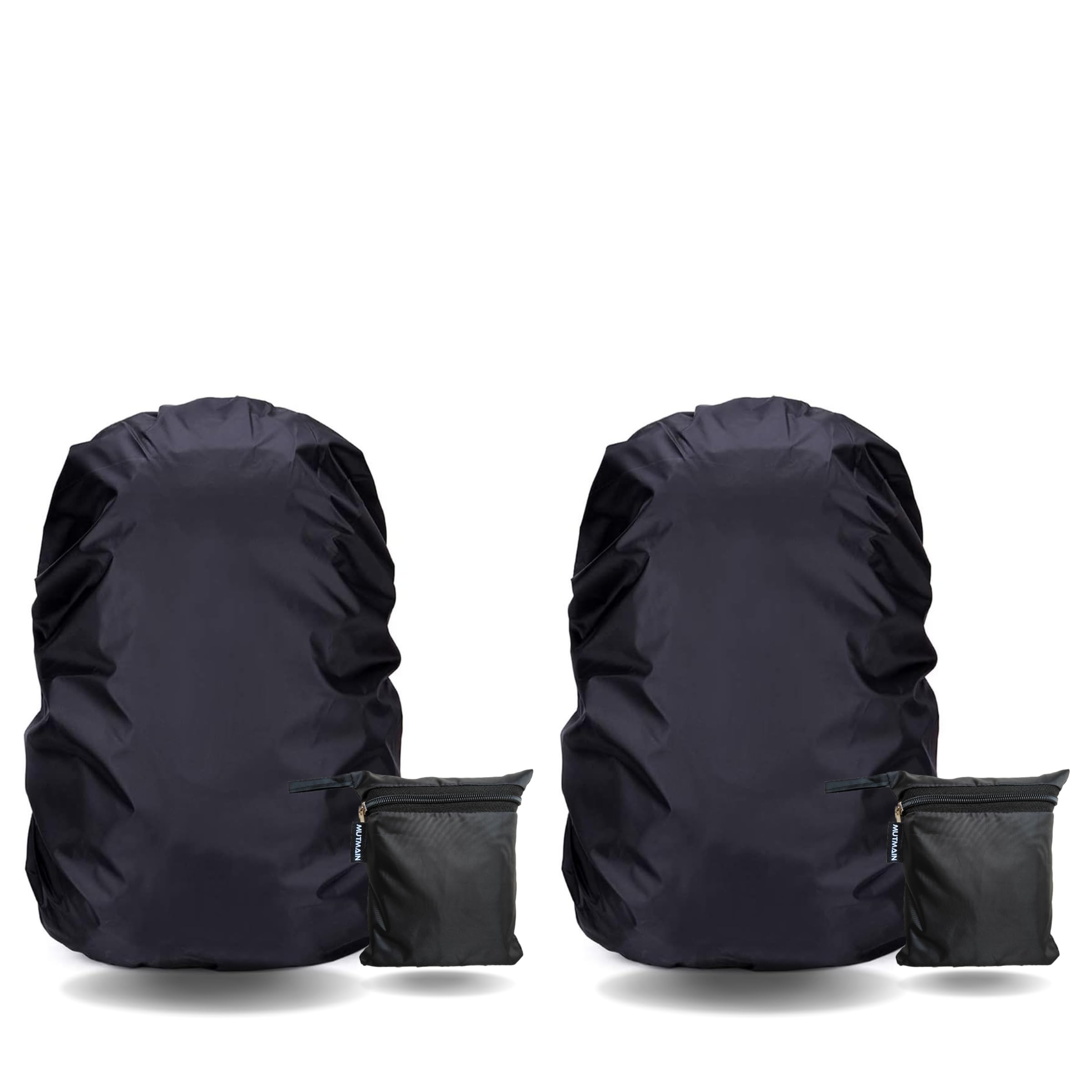 (Pack of 2) Bag Cover Waterproof Combo 25L to 35L Rain Cover for Schoolbag | Laptop Bag | Backpack Bags, Rubberized Material Black (BPBLACK-30LTO40L(2))-image-41