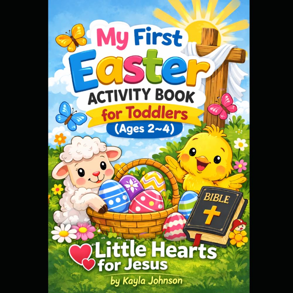 My First Easter Activity Book for Toddlers: A Christian Easter Coloring and Learning Book for Ages 2–4 (Little Hearts for Jesus)