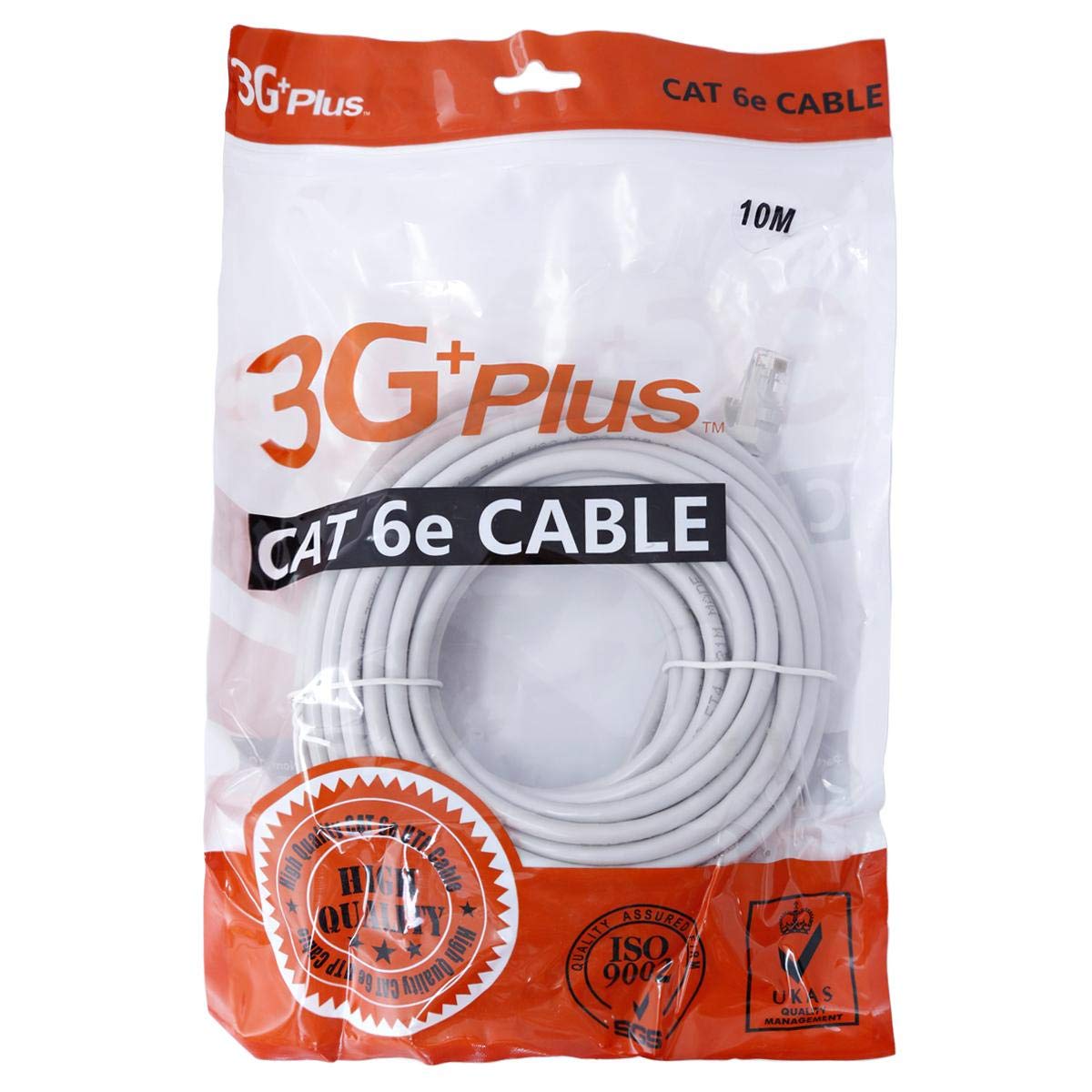 Caterpillar CAT 6e 3G Plus Cable Compatible with PC and Laptop - 10m