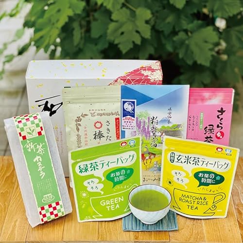 [粕壁宿]人気のお茶5種類とカステラセット
