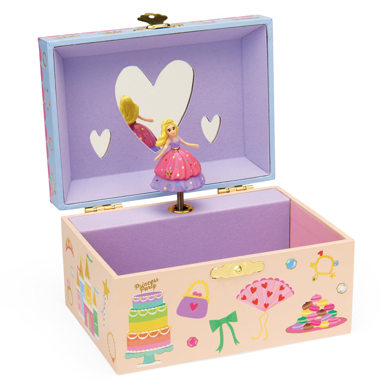 Floss & Rock Boîte à bijoux musicale Princesse, 14 cm de long, multicolore