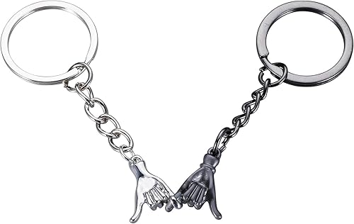 Sophauteem Pinky Promise - Regalo para parejas, regalos a juego para novio, novia, mejor amigo, aniversario para él, su esposo, esposa, llaveros a