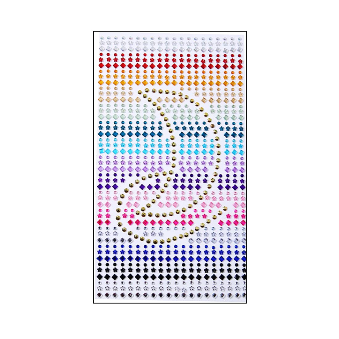 PLABBDPL 900 Piezas Brillantes Para la Cara Diamantes Autoadhesivas, Pegatinas Diamantes para Uñas Faciales Cuerpo Festivales Bodas DIY Decoraciones（15 Color）