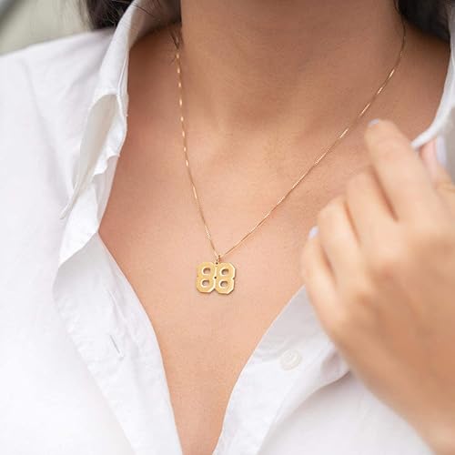 Miniatura 6 de Number Necklaces - Gold Number Pendant - Number Jewelry - Personalized Gift for Her, Him - Number Year Necklace - Sport Jewelry - Baseball