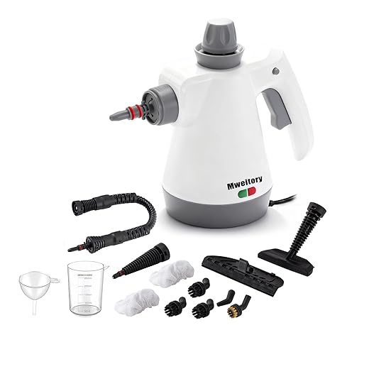 Home handheld pressurized steam cleaner with 13 tools and children's safety locks, handheld steamer for cleaning kitchens, bathrooms, cars, windows, dirt and grease for multi-function