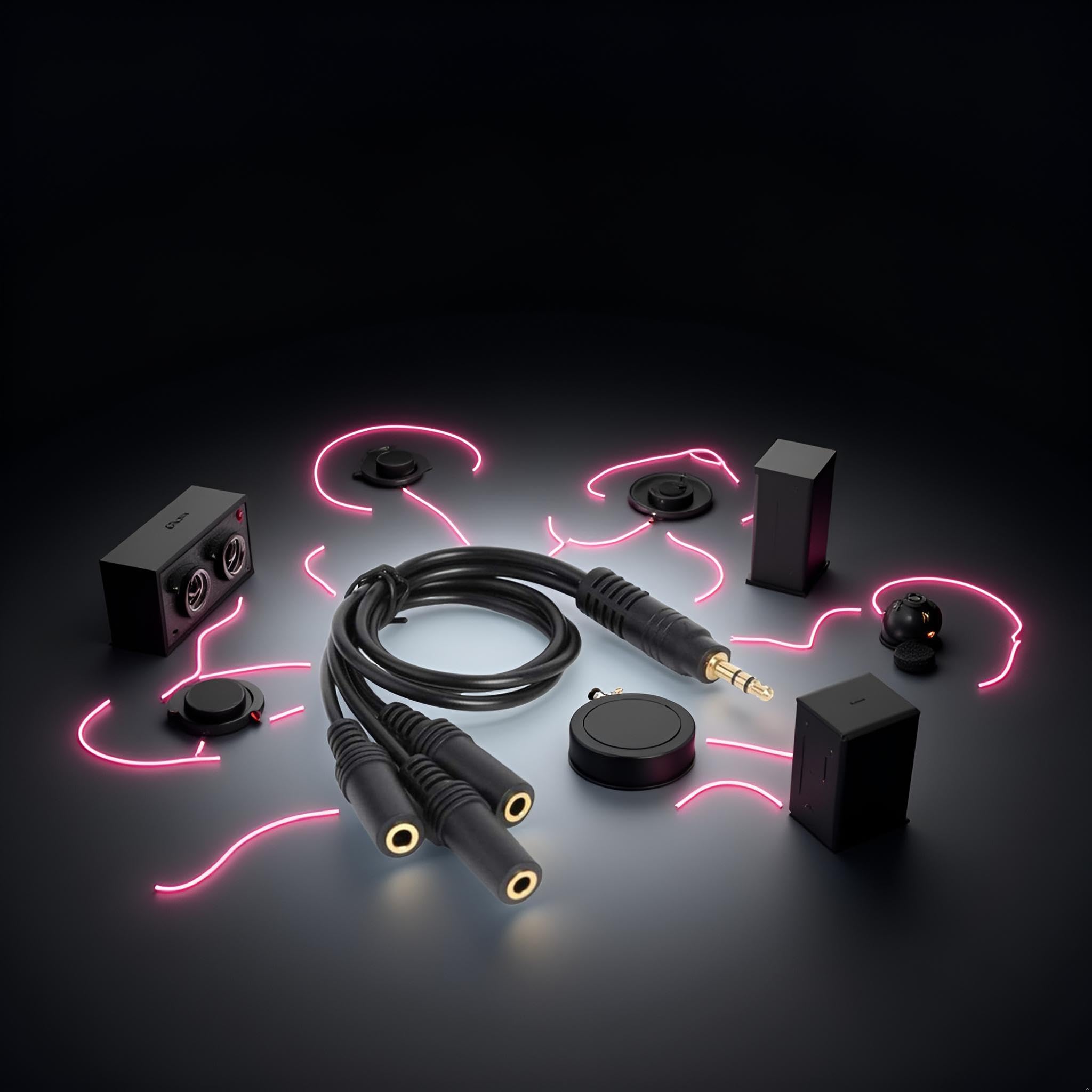 Kopfhörer-Splitterkabel, 3,5 mm, 3-Wege-Splitter-Adapter, AUX-Kabel für Lautsprecher, MP3-Player, beschichteter Adapter, 3-poliger Stecker auf 3-Wege, Ohrhörer-Zubehör