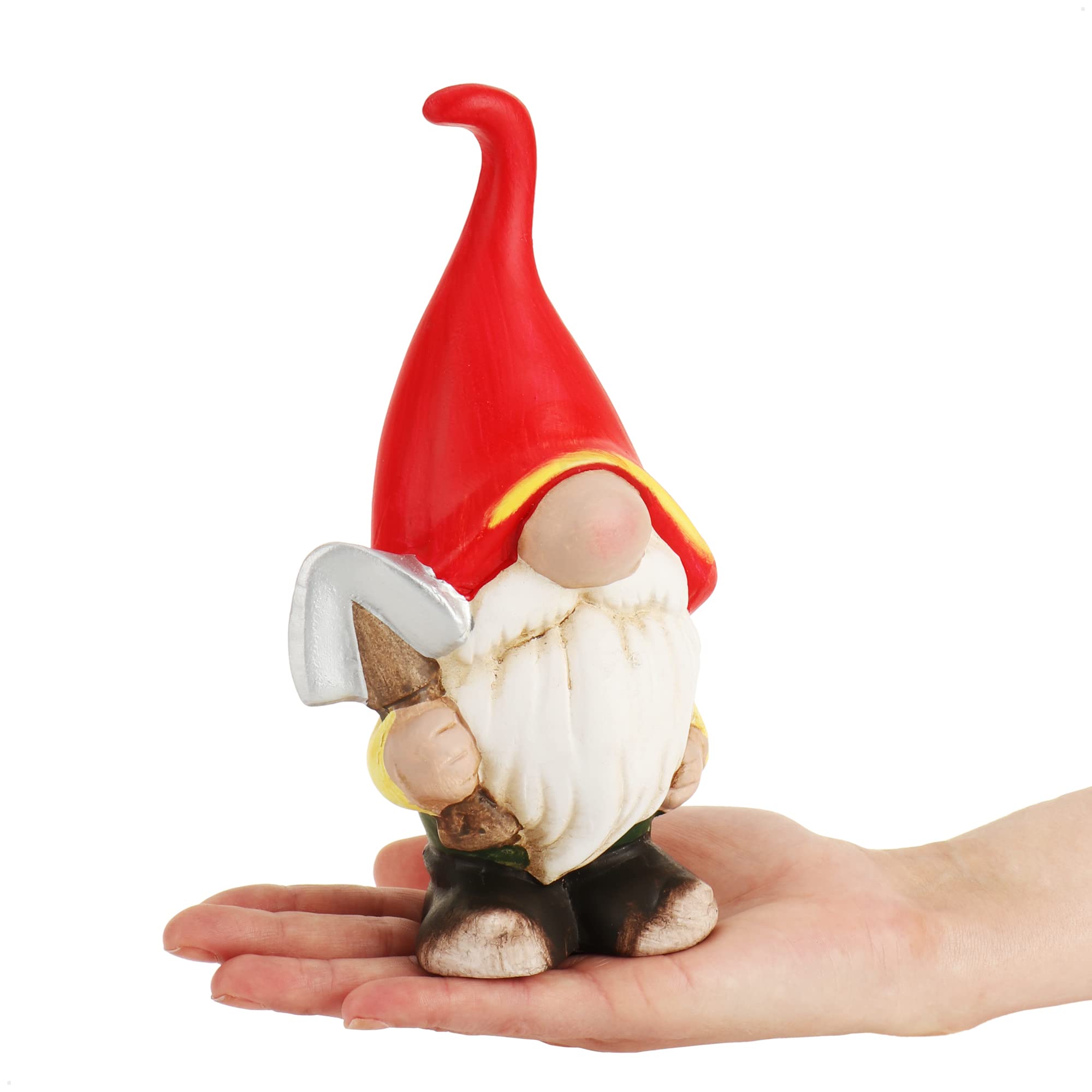 com-four® 2 Gnomos de Cerámica Decorativos para Interior y Exterior - para el Jardín [la selección varía] (2 Piezas - 20cm)