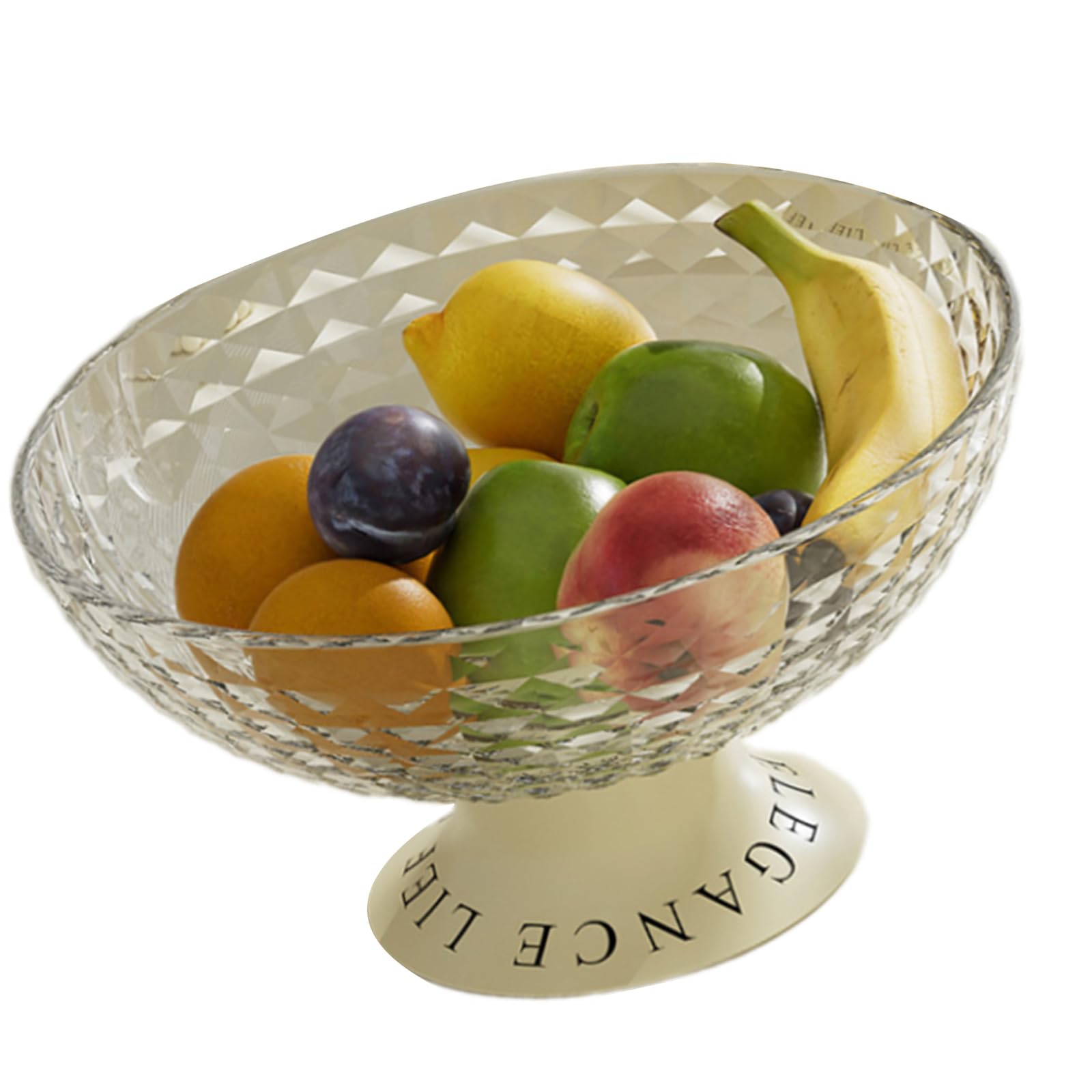 Jazuaiao Fruit Tray Trinket Plate Teas Tray Elegant Candy Plate Round Fruit Dessert Storage Home Decoration Dessert Plates