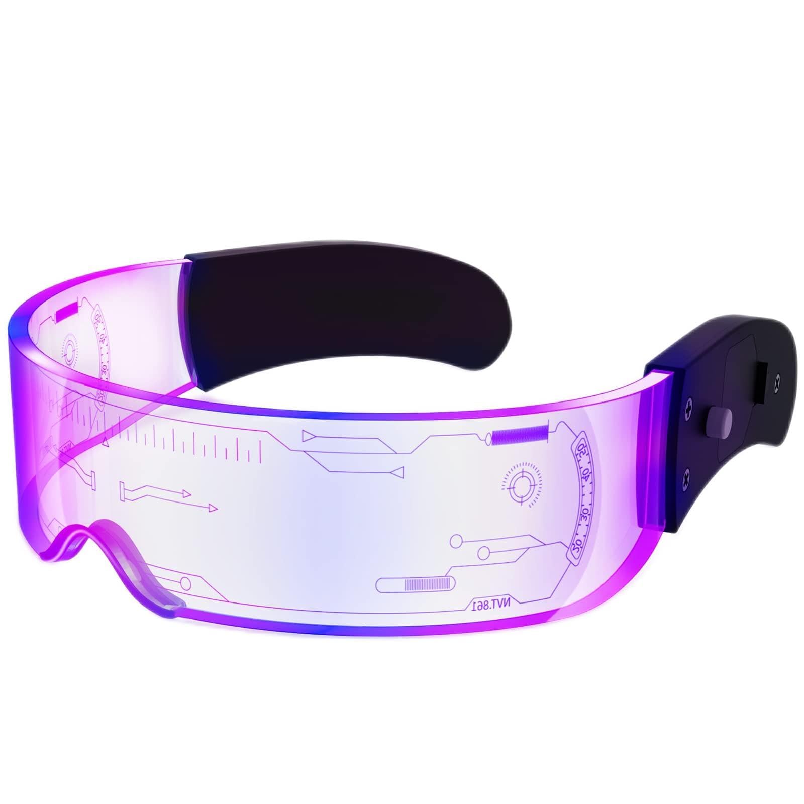[Jinnal] サイバーパンク 光る メガネ 未来 7色 LEDグラス おもし…