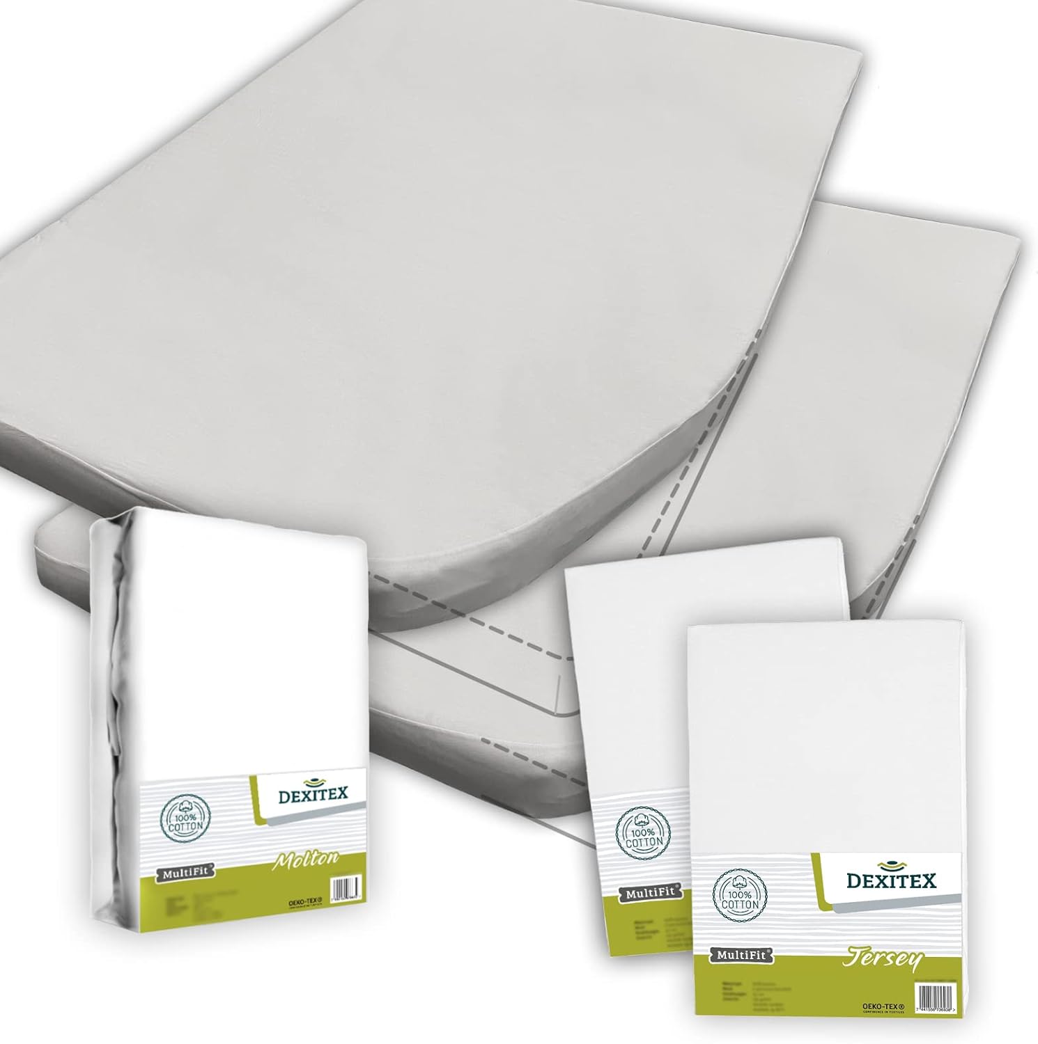 Dexitex Campervan Bedding 3piece 2 Fitted Sheets + 1 Mattress