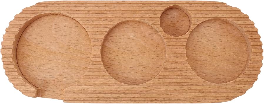 Coffee Tamping Station Minimalist Wooden 51 53 58mm Universal Coffee Tamping Stand for Countertop