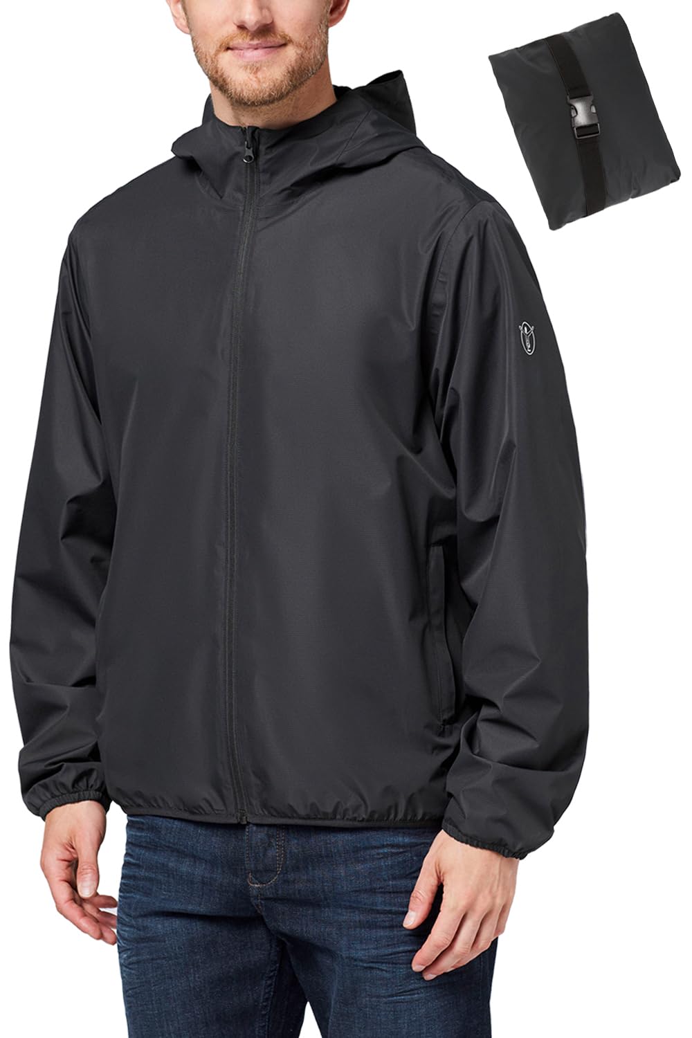 Chiemsee Regenjacke Herren I Funktionsjacke I Kapuze&Seitentaschen I S-3XL | Mit Seitentaschen I für Regen und Übergangswetter geeignet I Festival tauglich