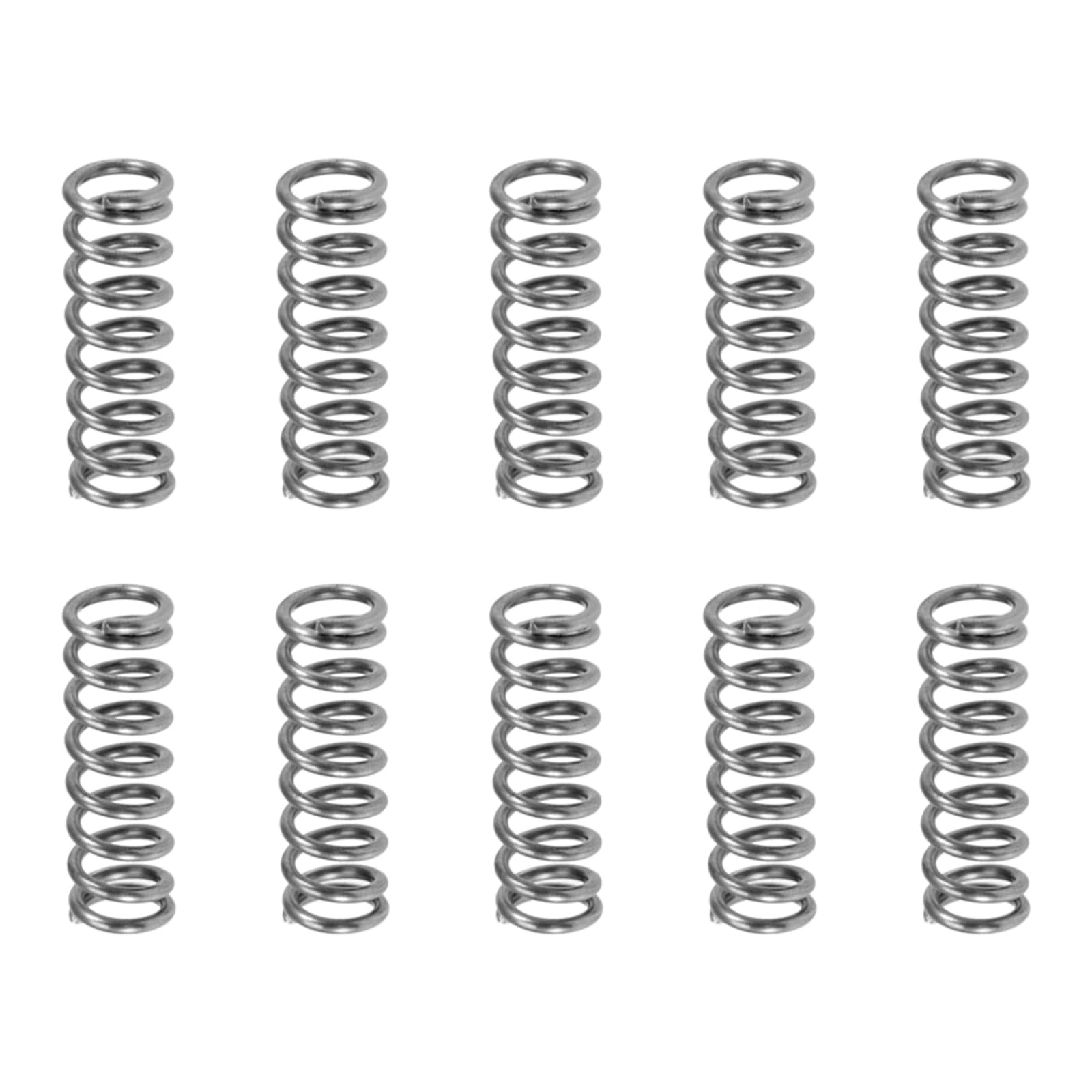DTGN 1.2x8x25mm(DxODxL) Compression Spring - 15Pack - Good for Machinery - Spring Steel Extension Spring - Gray