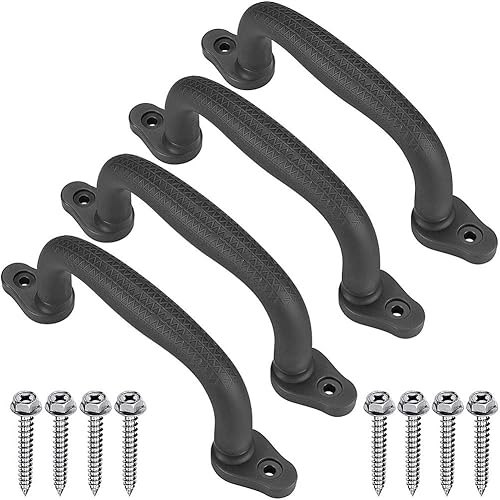 Dolibest Juego de 4 asas de seguridad para parque infantil, juego de columpios de mano de seguridad para niños, marco de escalada, casa de juegos,