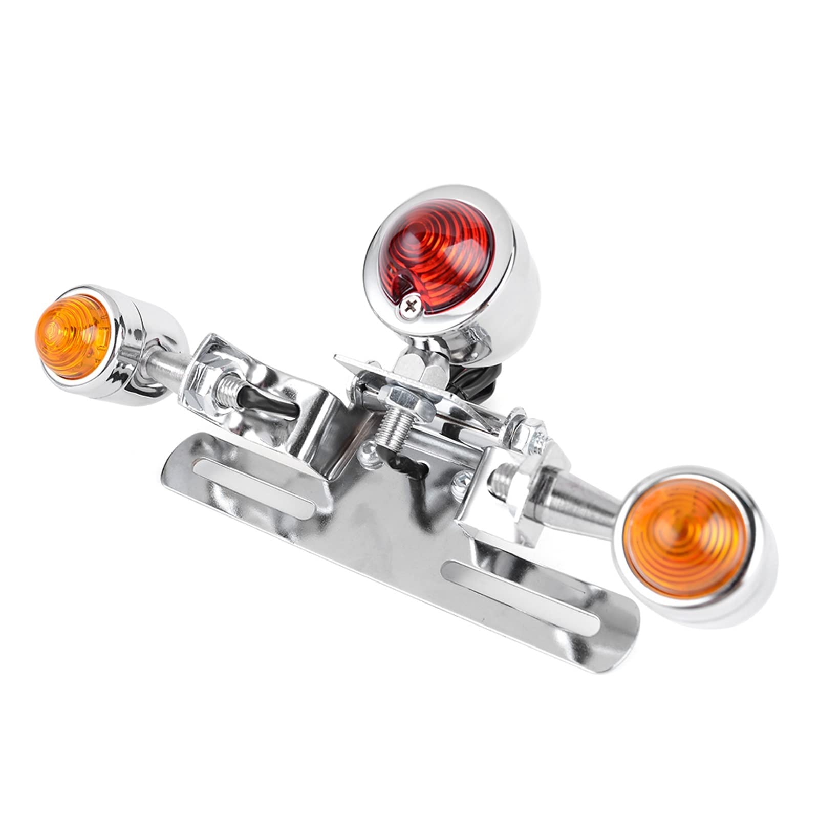 Luz trasera LED de matrícula y señal de giro de 12V con soportes para moto