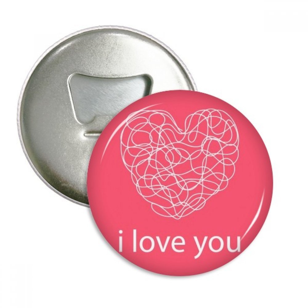 Aimants de réfrigérateur ronds DIYthinker motif Saint Valentin lot de 3 badges en argent