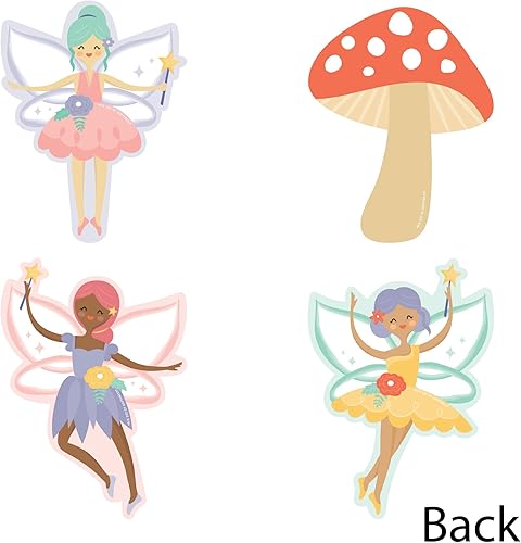 Miniatura 3 de Big Dot of Happiness Let's Be Fairies  Decoraciones de hongos para jardín de hadas para fiestas de cumpleaños  Juego de 20