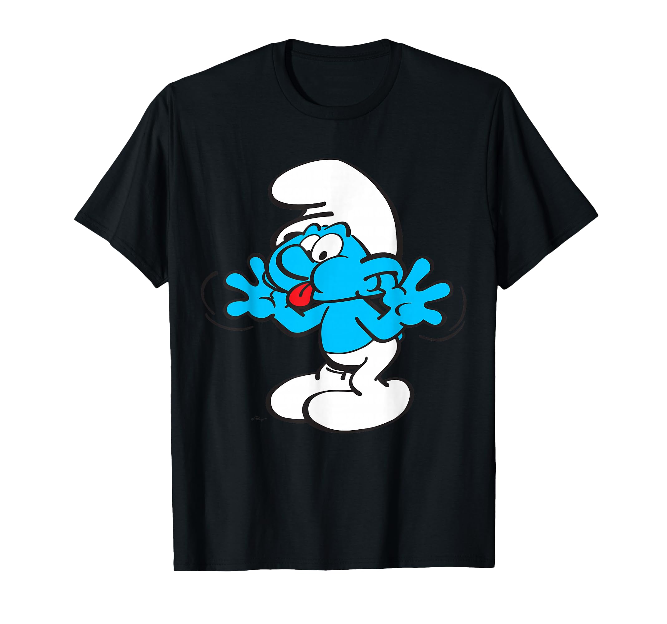 Jokey Smurf Tongue Joyful Blue Smurfette Comic T-Shirt