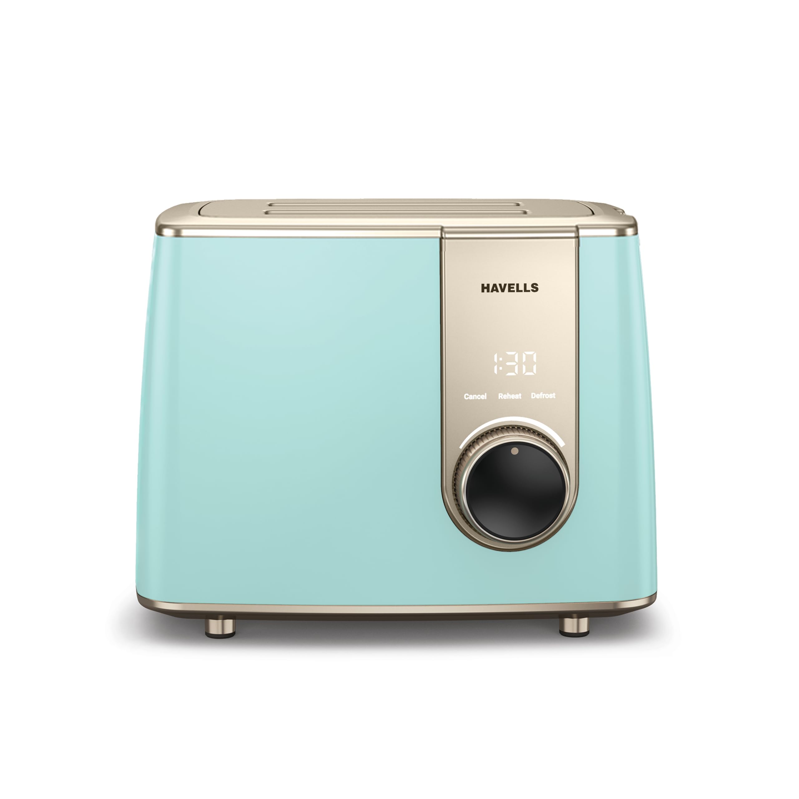 Havells Craft Pop Up Toaster | Display Panel with Touch Control | Custom Browning Level with Timer | Defrost Mode | Reheat Mode | Intelligent Operation (Blue & Gold)-picture-13