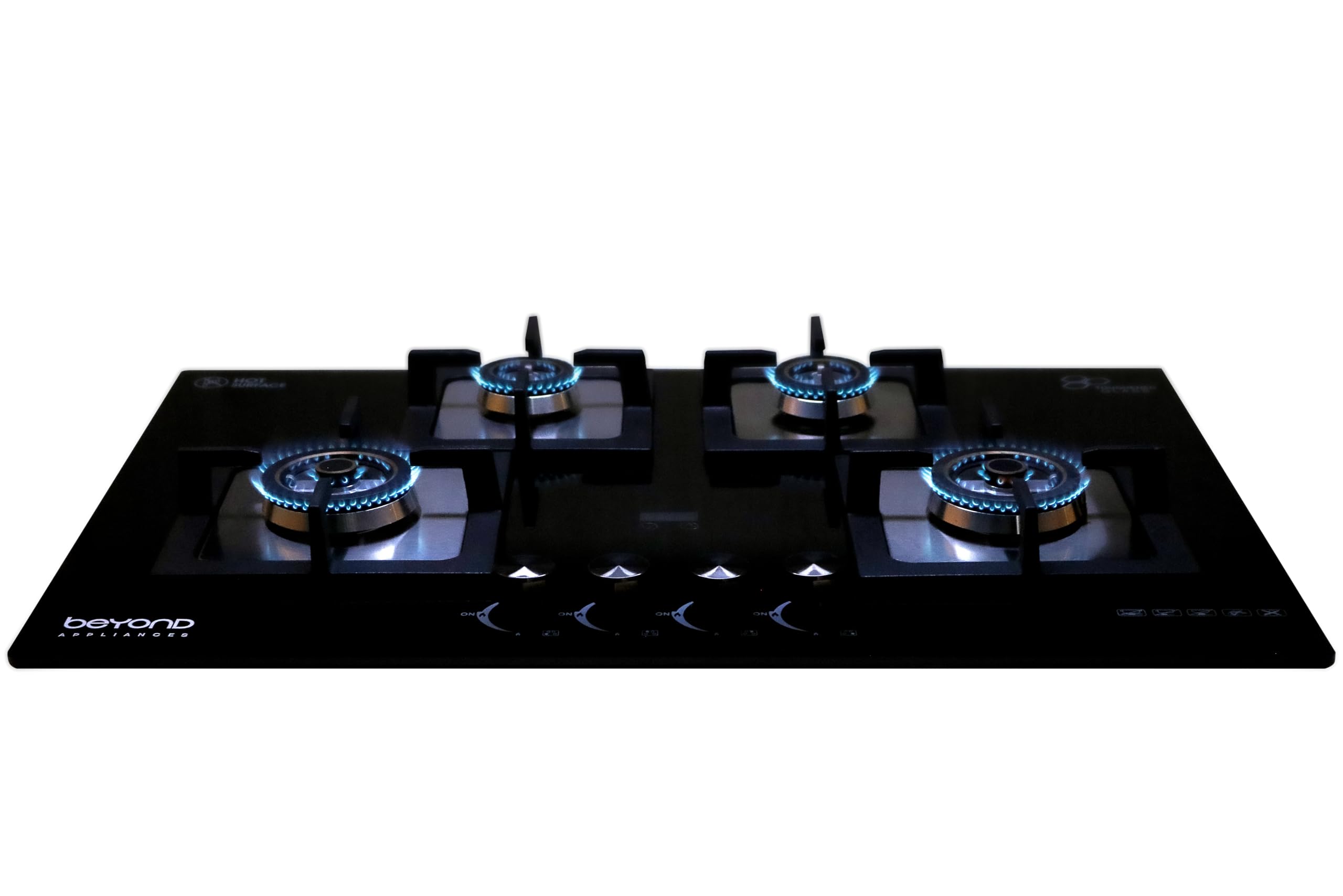 Beyond Appliances Smart Timer Premium Dorado Hobtop - Full Brass Burner, Flame Failure Detection, Auto-Ignition, Jumbo Burner - Glass Top Gas Stove (4 Burner, 5 Year Glass Warranty by Manufacturer) (B0DG35YJZX) Amazon Price History, Amazon Price Tracker