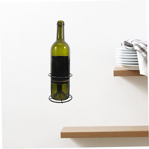 Miniatura 4 de BESTonZON Estante de vino montado en la pared, 2 unidades, soporte para exhibición de botellas de vino, organizador de almacenamiento rústico de