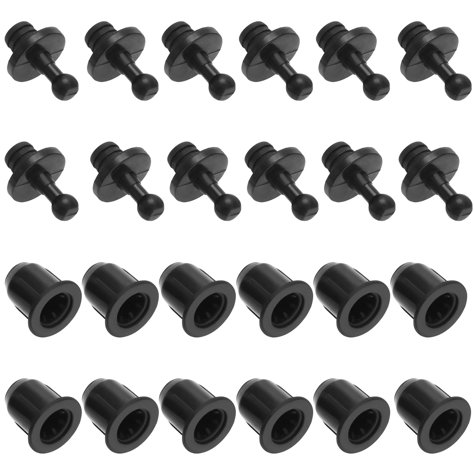 24pcs Audio Grille Clips Speaker Assembly Accessory Male and Female Clips for Speaker Grille and Cabinet Fixing with 12 Each of Male Female Clips