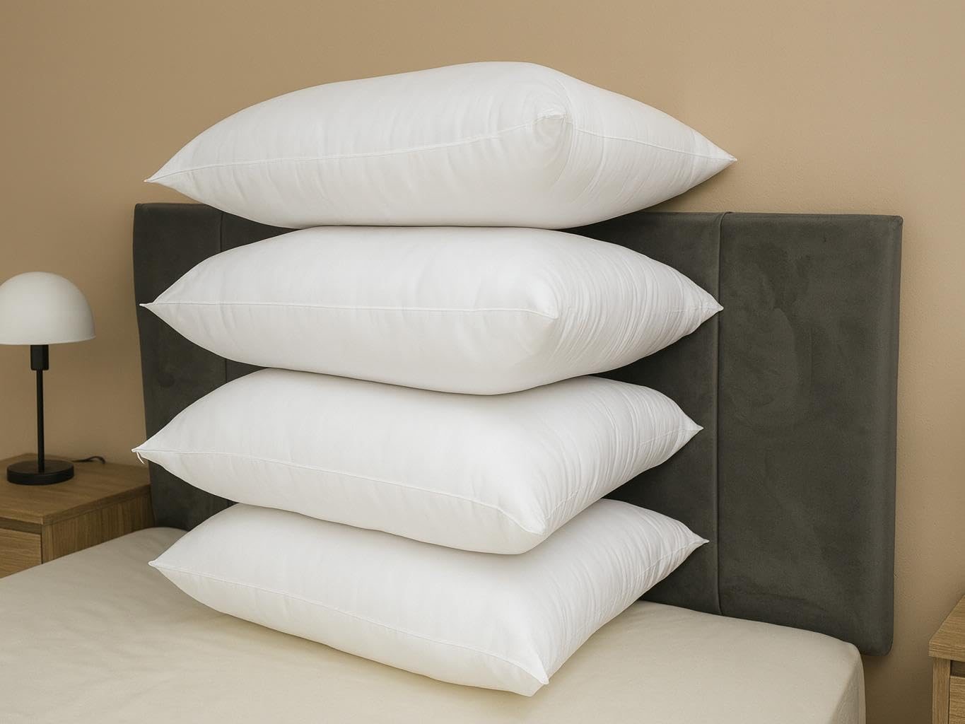 Arlinens White Pillows 4 Pack Super Soft Side Sleeper Bed Pillows For Neck And Shoulder Pain Relief -Bounce Back Standard Size Soft Hypoallergenic Pillows 50X75 Cm