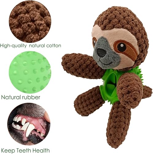 Miniatura 2 de Juguetes chirriantes para perros, juguetes interactivos y duraderos de felpa para mascotas, juguete dispensador de alimentos, divertido juguete de