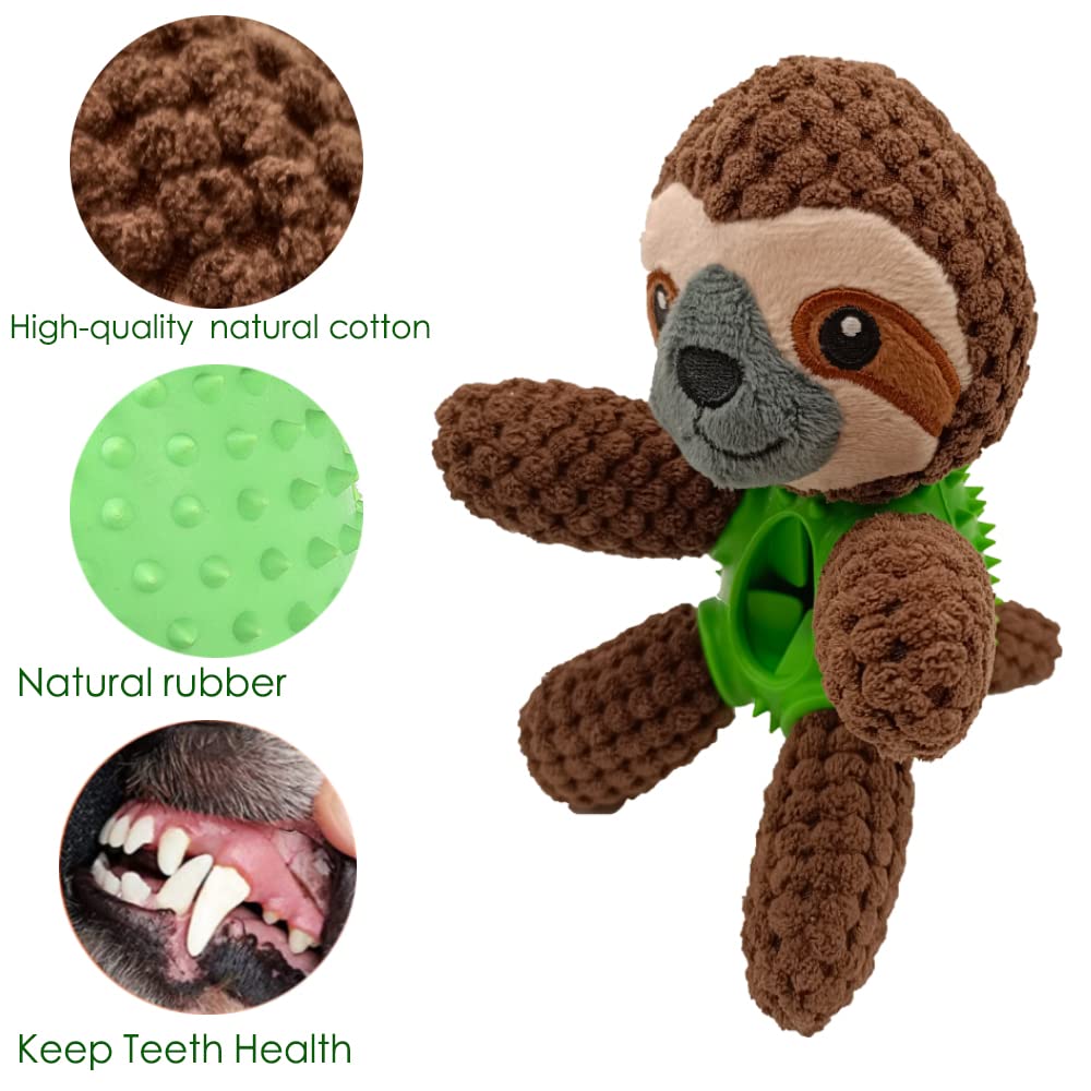 Juguetes chirriantes para perros, juguetes interactivos de felpa duraderos para mascotas, juguete dispensador de alimentos, divertido juguete de goma para masticar para cachorros, perros